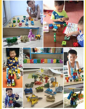 Kreativno Preoblikovanje Število Robot Akcijska Figura, Sestavljanje Gradnikov Modela Izobraževalne Igrače Za Otroke, Fantje Darila