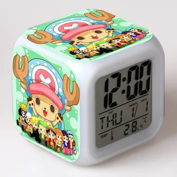 Japonske Anime EN KOS Akcijska Figura, Alarm Otroci Ura Zoro Chopper Sanji Luffy predstavnica nami-ja Digitalni Nočna Tabela Ura Juguetes