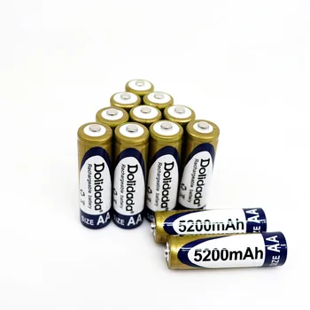 Novo 2021 Prvotne 1,2 V AA baterije 5200mAh Ni-MH aa Baterije Za Igrače, Kamero, Mikrofon