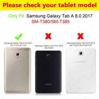 Ultra Slim Pametne Ohišje za Samsung galaxy Tab A 8.0 SM-T380 SM-T385 2017 tablet magnetno stojalo pokrov +screen protector