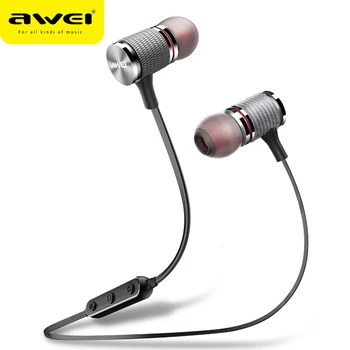 AWEI T12 Brezžični Šport Bluetooth Slušalke, Prenosni Neckband Čepkov 6D Stereo Zvok Združljiv Z Vsemi Pametni Telefon Xiaomi