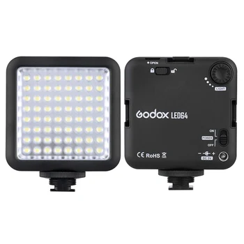 Godox LED64 LED Video Luč za DSLR Kamere mini DVR kot Fill Light za Poroko Novice Intervju Makro fotografije