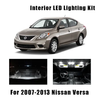 8 Svetil Bel Avto LED Zemljevid Dome Luč Notranjost Komplet Za Nissan Obratno 2007-2010 2011 2012 2013 Trunk Tovora registrske Tablice Lučka