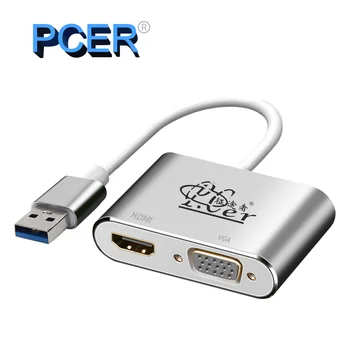 PCER USB HDMI VGA DVI LAN HUB 2.0 DOCKING POSTAJA KLJUČ Adapter Pretvornik za Računalnik Prenosni računalnik Miške, Tipkovnice USB3.0
