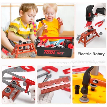Pretvarjajo, da so otroci igrače za otroke toolbox baby simulacijska orodja za vzdrževanje električni vrtalni izvijač popravilo igrač set