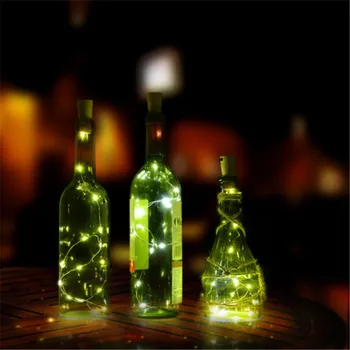 Vroče prodajo 10 Kos/veliko Steklenico Vina Luči Plute Oblikovan Zvezdnato LED Niz vila lučka za počitnice svate, Dekoracijo luči