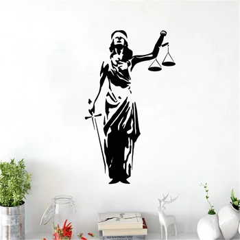 Odvetniški Pisarni Stensko Nalepko Lady Justice Themis Sodišče Stenske Nalepke Vinyl Sodišče Dekor Doma Soba Dekoracijo Plakat
