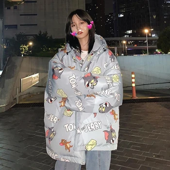 Bombaž-Oblazinjena Oblačila za Ženske je Nova Zimska Oblačila korejska Različica Svoboden Zimski Plašč Kruh Oblačila Dodatki Plima Hong Kong Slog