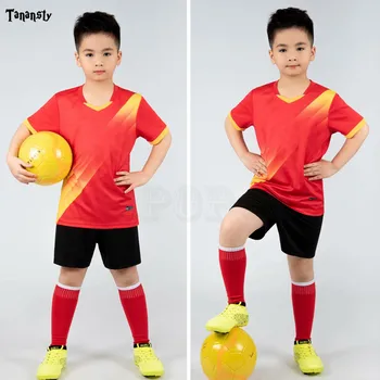 2020 Otroci nogometni Uniforme fantje dekle nogomet Dresov po Meri otrok Nogomet Jersey Set Šport t-shirt športnih novo obleko slog