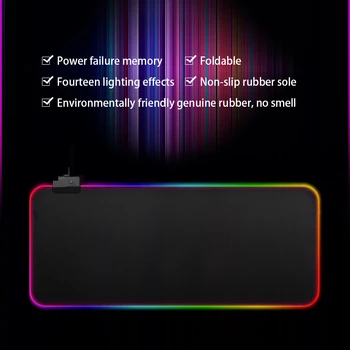 Visoka Kakovost Gaming Mouse Pad RGB Mouse Pad Velikosti USB Žice Računalnik Mousepad Igralec Mousepad Tipkovnico Blazine USB Mause Mat
