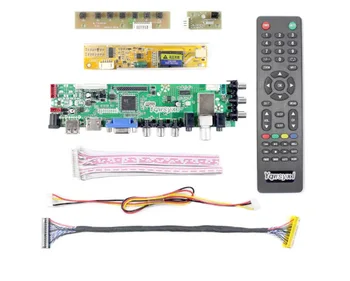 3663 Digitalni Signal DVB-C, DVB-T2 DVB-T komplet za LP171WX2 LTN170BT08 LP171WPA LCD TV Krmilnik Odbor LUA63A82