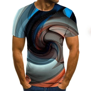 2020 Poletje 3D majice Tri-dimenzionalni Nove T - Men 's 3D Tiskanja Priložnostne vortex T Shirt Vrhovi Tee XXS-6XL