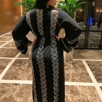 2021 Nov Modni Bangladeš Muslimansko Obleko Dubaj Abaya Diamanti Hidžab Večerne Obleke Turški Maroški Tam Kaftan Islamska Oblačila