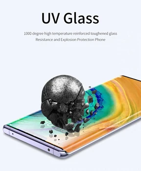 10Pcs/Veliko UV Kaljeno Steklo Za Huawei P30 Pro P40 Pro Plus Ultra Polno Tekočine Screen Protector Za Mate 20 30 Honor30 Pro Stekla
