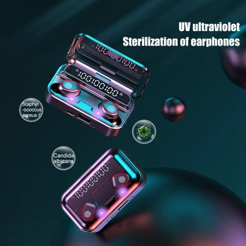 Vroče Prodaje F9-3 TWS Čepkov Slušalke Bluetooth5.1 Dotik za Nadzor Slušalke UV Sterilizacija Vodotesne Slušalke Slušalke Z Mikrofonom