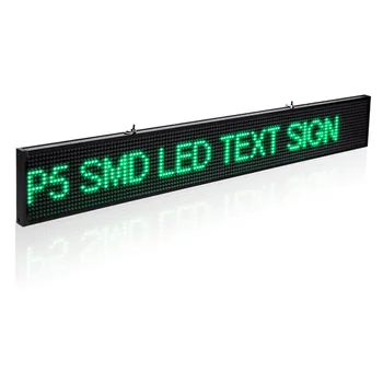 20 palčni P5 SMD Led Prijavite Modul za Programabilno Pomikanjem Sporočilo zaprtih store LED Zaslon Odbor s Kovinsko Verigo,Zelena informacije