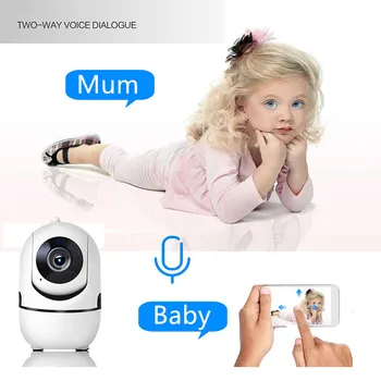 Baby Monitor IP Kamera Samodejno Sledenje HD 1080p Doma Wifi Kamera Varnostni Nadzor CCTV Kamere Otroke Spremljajo Robot