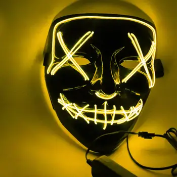 Pustne Maske Luč Sveti V temi Grozo Masko Stranka Masko Žareče Masko Festival Smešno flash LED masko, Masko Cosplay