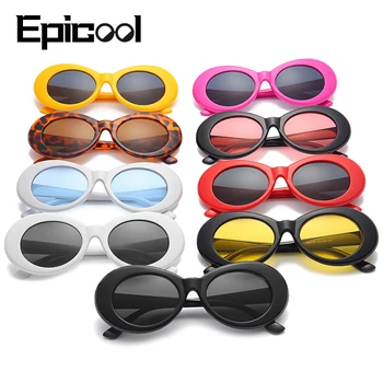 Epicool Retro sončna Očala Ženske Ovalne Smolo Okvir sončna Očala blagovne Znamke Design Ogledalo sončna Očala Modni Ženski Očala UV400