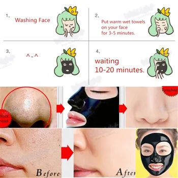 Oglje Črne Maske Masque Točk Noirs Čiščenje čiščenje piling off Črno Glavo Obrazno Masko,Zapiranje Por 120ml