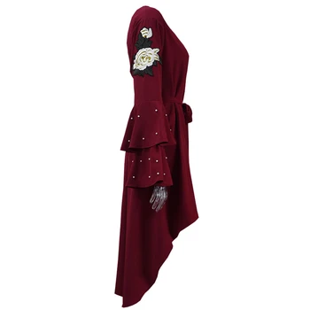 Abaya Dubaj Tam Kaftan Turčija Ženske Dolgo Beading Vezenje Hidžab Muslimansko Obleko Elbise Caftan Haljo Turški Islamska Oblačila Vestidos