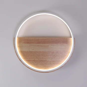 MDWELL Post moderne lesene LED stropne luči dnevna soba, spalnica Nordijska ustvarjalne osebnosti super tanka okrogla stropna svetilka