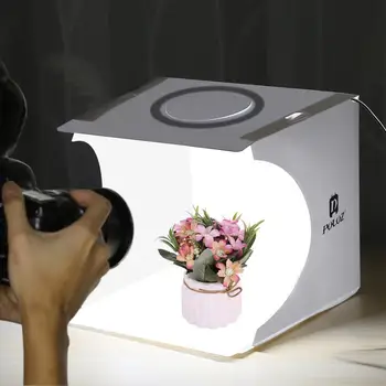Mini LED Obroč Svetlobe polje Lightbox Fotografiji Foto Studio Polje Svetlobe Studio za Fotograranje Polje Komplet 6 Barvo Ozadja za DSLR Fotoaparat