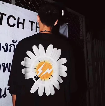 2020 Poletje Peaceminusone Visoke Kakovosti Black Print Majica s kratkimi rokavi Moški Ženske T-Shirt EL Strele Fujiwara Hirošime Vzorec T-Shirt Vrh