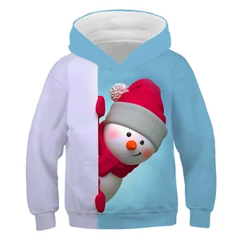 2020 Božič Santa Claus Nove Jesen in Zimo Otroci, Fantje, Dekleta Obleke Hooded Risanka 3D tiskanja Hoodie Majica Vrhovi Oblačila
