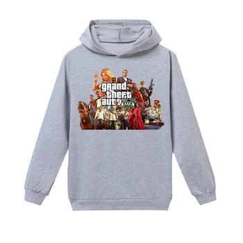Grand Theft Auto 5 Moda Nov Prihod GTA 5 Sweatshirts Fantje Hoodies Kul Otroci Dolg Rokav T-shirt Otroci Oblačila Vrhovi 2-15Y