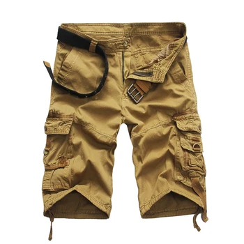 Novo 2019 Poletje Maskirno Vojaško Mens Tovora Hlače Priložnostne Ohlapne Kratke Hlače Moški Plus Velikost Taktično Pantalon Corto Hombre