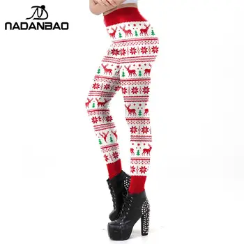NADANBAO 2020 Zime, Lepe Ženske Dokolenke Božič Cosplay Hlače Modni Sredi Pasu 3D Tiskanja Leggins Vadbo Fitnes Hlače Legins