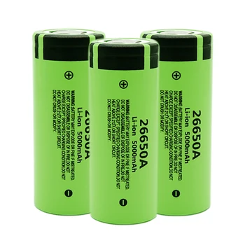 Prvotne Nova Baterija Za Panasonic 26650A 3,7 V 5000mAh Visoka Zmogljivost 26650 baterije Li-ion Baterije za ponovno Polnjenje