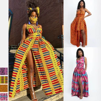 Ženske 2020 Dashiki Tiskanja Poletje Obleko Maxi Plus Velikost Dame Moda Obleke Ženska Elegantna Afriške Obleke Stranka Haljo Africaine