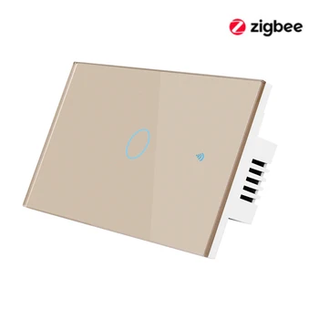 Zigbee smart touch stikalo omrežna povezava APP nadzor NAS standard 1\2\3gang AC110V 220V stenske nalepke varovalke stikala za luč