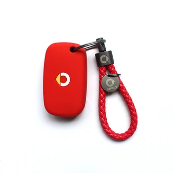 Avto zložljiv ključ silikona primeru Barvni logotip dekoracijo za nove pametne 453 forfour fortwo Avto Daljinski upravljalnik Keychain Dodatki