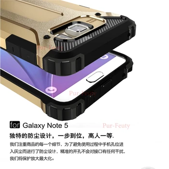 Ohišje Za Samsung Galaxy Note5 SM-N920C SM-N920A SM-N920S Težka Zaščito Trdega PC Shockproof Zadnji Pokrovček Za Galaxy Note5