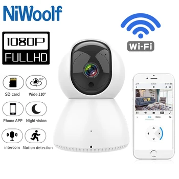 2021 VROČE 1080P IP Kamera, Wifi Home Security Budilka Bela IP Kamera za Nadzor Wifi Night Vision CCTV Kamere Baby Monitor