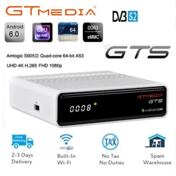 GTmedia GTS Android 6.0 4K Smart TV BOX Amlogic S905D Combo DVB-S2 Satelitskega Sprejemnika 2G/8GB BT4.0 Set top box