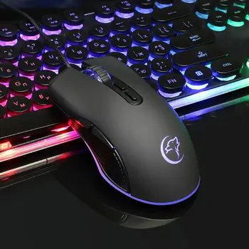 Mini Optična Žična Miška 4 Barve LED Luči Gaming Mišk G830 za Igralce PC Računalnik Laptop Prenosnik Dodatki