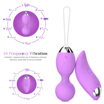 10 Hitrost Skok Jajca G Spot Vibrator Sex Igrače za Ženske Keglove žogo Vaginalne Tesen Uresničevanje Ženska Masturbacija Klitoris Stimulator
