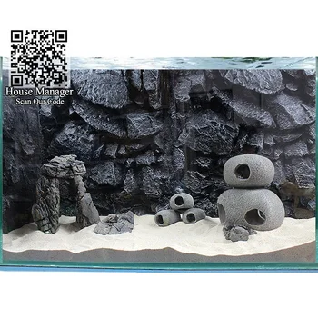 Akvarij Dekorativni Kamen Jama Ornament,Ustvarjalno Varstvo Hiši, za majhne ribe, Kozice Drstenje,Kamnite Jame, Votline Votla luknja