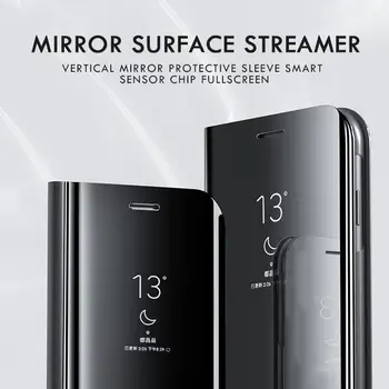 Luksuzni Smart HD Ogledalo si Ogledate Flip Primeru Telefon Za Xiaomi 10 9 8 Redmi Opomba 4 5 6 7 8 Pro Anti-scratch Primeru Telefon