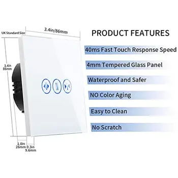 Bingoelec WIFI Zavese Touch Stikalo za Brezžični Daljinski RF 433.92 MHZ Stensko Stikalo Kristalno Steklo Plošče Smart Home Stikalo Osvetlitve