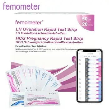 50+20 Kos/Set Femometer Ovulacijo Test Kombinirani S Kompletom Občutljive Plodnost Napovedovalec