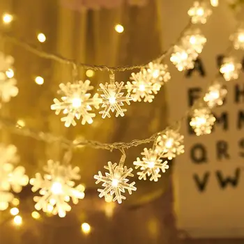 FRIGG Božič Snežinke Snežaka LED Niz Vila Luči 2020 Božični Okraski Za Dom Vesel Božič Ornament Noel Navidad