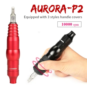 Aurora P2 Tattoo Pero Aluminij Zlitine Z Visoko Frekvenco Samodejno Obračanje Strokovno Trajne Električni Motor Tatoo Pištolo Stroj