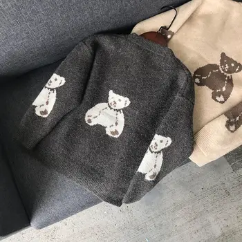 Baby fantje in dekleta Jopico pulover 2-11years jesen in zimo, Risanka jacquardske Koala uganka pletenje outwear unisex oblačila