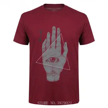 Čarovnica Strani Vse Videti Oči illuminati Kul Design, moški majica s kratkimi rokavi Anime Poletne majice črno Bel tee majica