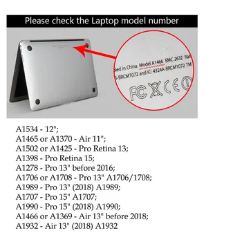 A2179 Primeru za Macbook Air 13 2020 A1932 Marmorja Bleščice Mat Laptop Kritje za Macbook Pro 13 Primeru 2020 A2289 A2251 Dodatki